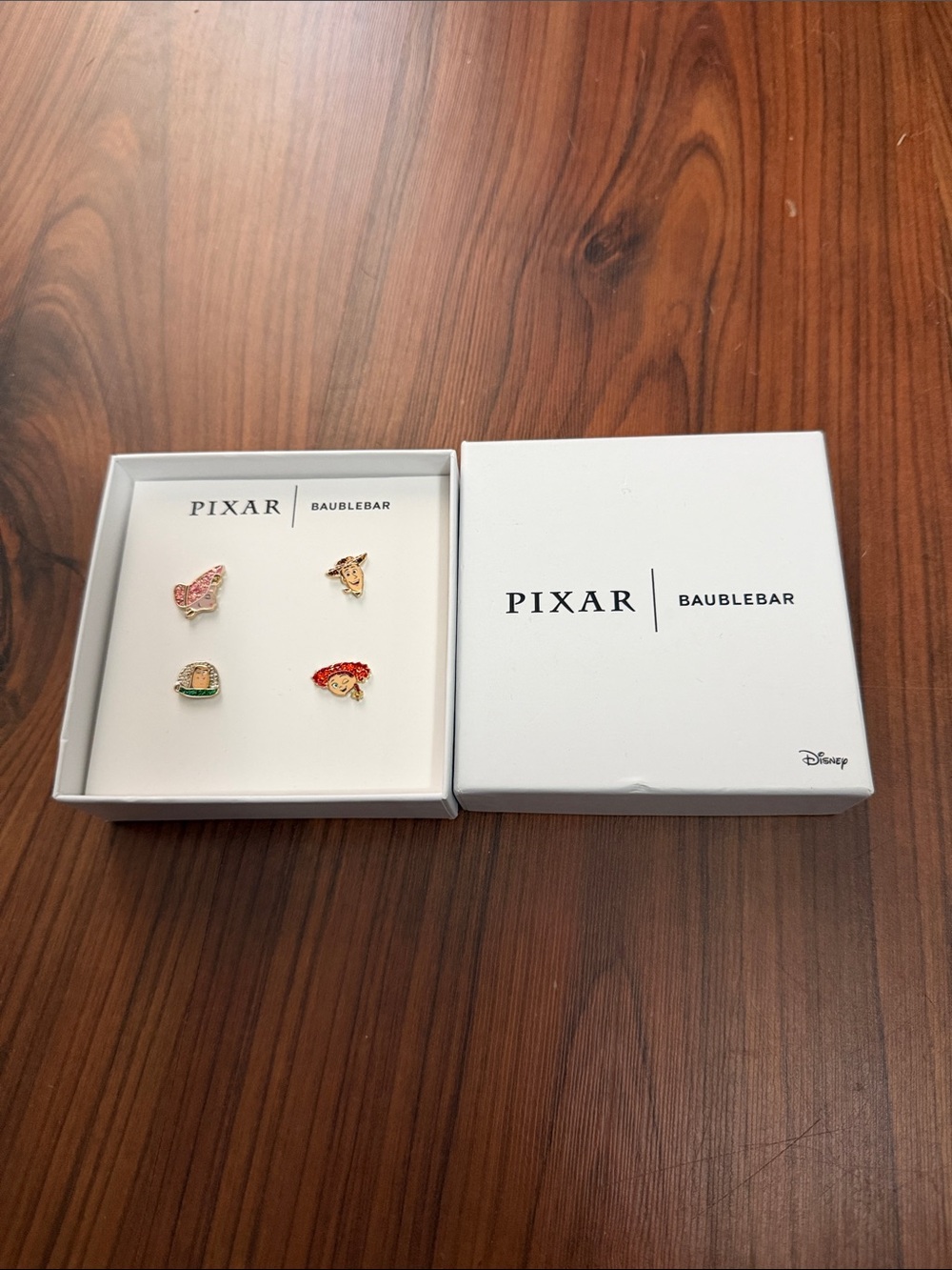 BaubleBar x PIXAR Kids Enamel Character Earring Set - Red, Green, Pink, Gold